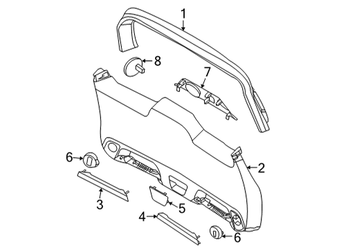 2021 Ford Bronco Sport FRAME - INTERIOR LAMP Diagram for M1PZ-13733-AA