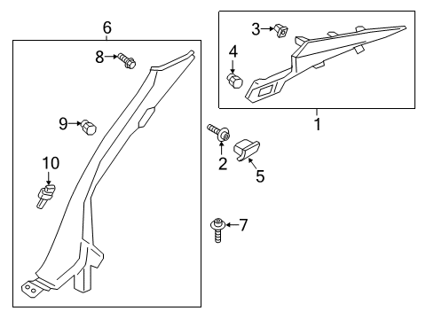 2020 Lincoln Continental Interior Trim - Quarter Panels Diagram