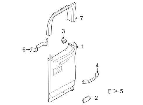 2023 Ford E-Transit Interior Trim - Side Door Diagram 2