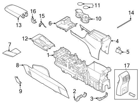 2022 Ford Bronco Sport HOLDER - CUP Diagram for M1PZ-7813562-AA