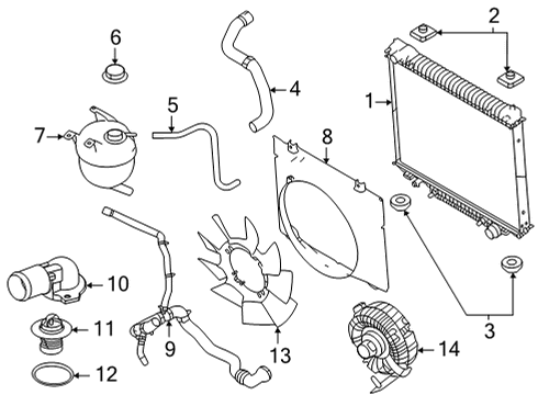 2022 Ford E-350/E-350 Super Duty HOSE - SUPPLY TANK TO RADIATOR Diagram for LC2Z-8075-A