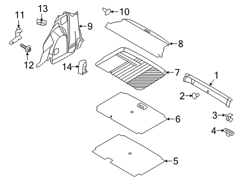 2020 Ford EcoSport Interior Trim - Rear Body Diagram