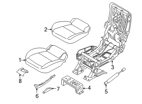 2020 Ford Transit Connect COVER ASY - REAR SEAT CUSHION Diagram for KT1Z-1763805-GD