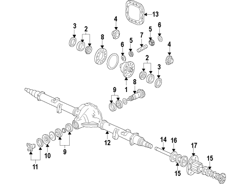 2013 Ford F-250 Super Duty DIFFERENTIAL ASY Diagram for LC3Z-4026-A