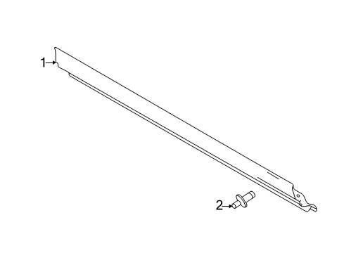 2019 Ford Police Interceptor Utility Exterior Moldings Diagram