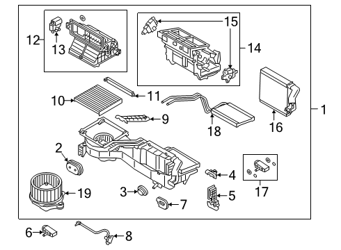 2022 Ford Ranger A/C & Heater Control Units Diagram 2