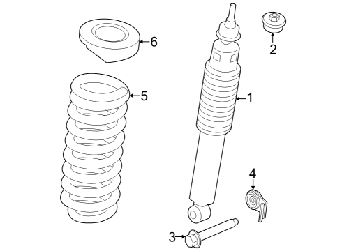 2024 Ford F-250 Super Duty Shocks & Components - Front Diagram 1