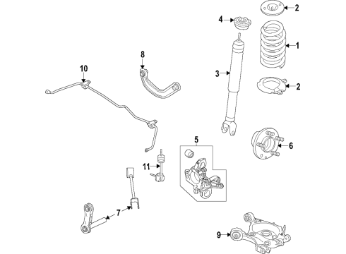 2022 Lincoln Aviator CROSS MEMBER ASY Diagram for MC5Z-5035-E