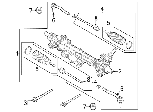 2022 Ford Bronco KIT - TIE ROD Diagram for NB3Z-3280-D