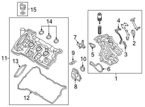 2020 Lincoln Continental Valve & Timing Covers Diagram 1