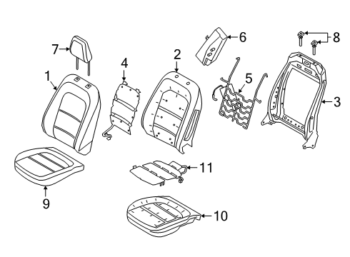 2023 Ford Escape COVER ASY - SEAT BACK Diagram for PJ6Z-7864417-BC