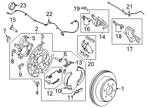 2020 Ford F-150 Brake Components Diagram 7