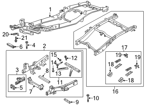 2019 Ford Ranger SUPPORT - TRANSMISSION CENTER Diagram for KB3Z-6A023-C