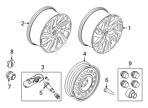 2021 Lincoln Corsair Wheels Diagram 1