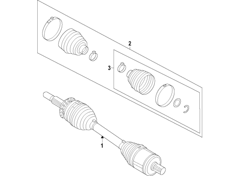 2023 Ford Mustang Mach-E Axle Shafts & Joints, Drive Axles Diagram 2