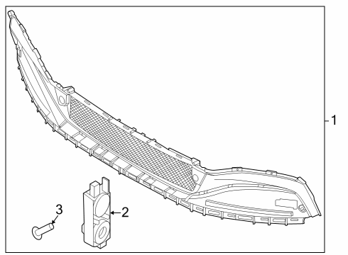 2022 Ford Mustang Mach-E Grille & Components Diagram 2