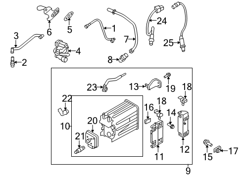 2010 Ford F-150 BRACKET Diagram for LC3Z-9D665-A