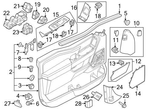 2023 Ford F-150 GRILLE - SPEAKER Diagram for NL3Z-18978-BA