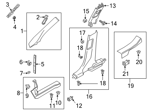 2021 Lincoln Corsair MOULDING - WINDSHIELD Diagram for LJ7Z-7803598-AC