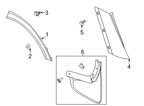 2021 Ford Explorer Exterior Trim - Quarter Panel Diagram