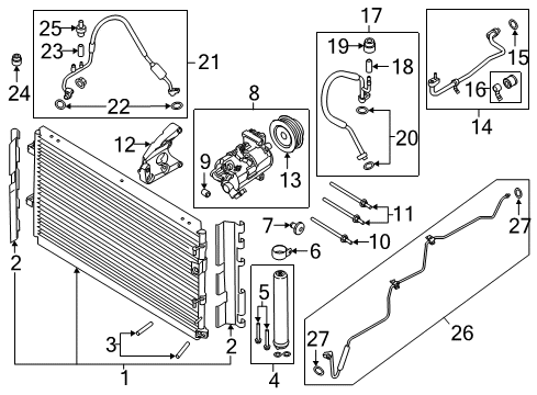 2017 Ford Mustang COMPRESSOR ASY Diagram for GR3Z-19703-G