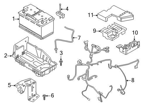 2023 Lincoln Aviator CABLE ASY - BATTERY TO BATTERY Diagram for N1MZ-14300-A