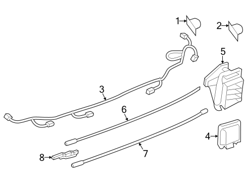 2024 Ford Expedition Electrical Components - Rear Bumper Diagram