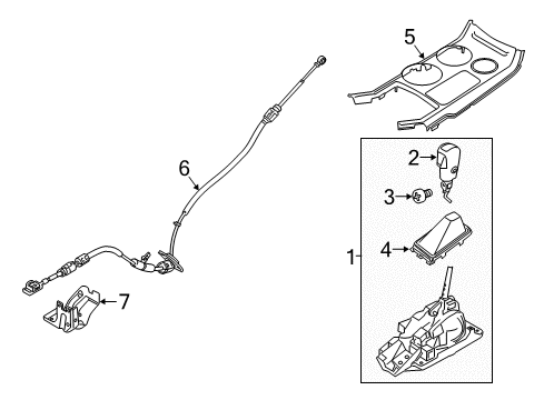 2019 Ford Police Interceptor Utility Gear Shift Control - AT Diagram