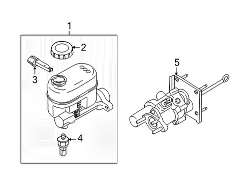 2021 Ford E-350/E-350 Super Duty BOOSTER ASY - BRAKE Diagram for LC2Z-2005-B