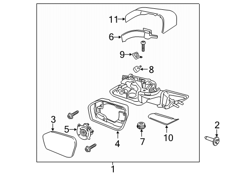 2020 Ford Explorer Outside Mirrors Diagram 1