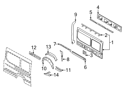 2021 Ford Transit Inner Structure - Side Panel Diagram 6