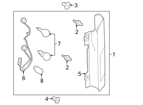 2022 Ford E-Transit Tail Lamps Diagram 2