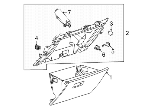 2021 Ford Mustang Mach-E Glove Box Diagram