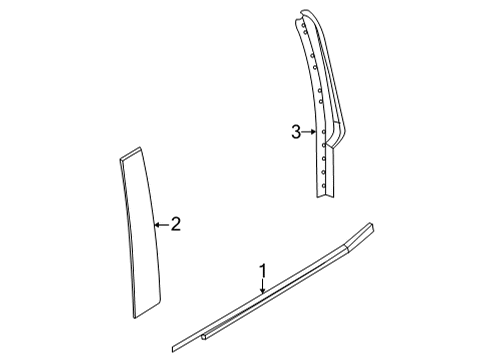 2022 Ford Maverick APPLIQUE - DOOR TRIM PANEL Diagram for NZ6Z-26275A36-AA