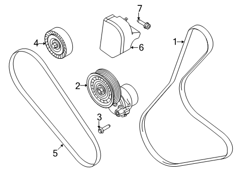 2021 Ford Escape Belts & Pulleys Diagram 2