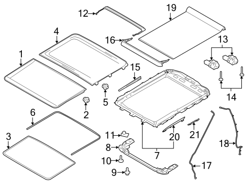 2023 Ford F-150 Lightning KIT - TILTING ROOF Diagram for ML3Z-16502C22-A