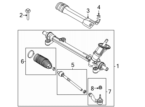 2021 Lincoln Corsair Steering Column & Wheel, Steering Gear & Linkage Diagram 3