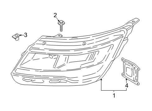 2021 Lincoln Corsair Headlamp Components Diagram 2