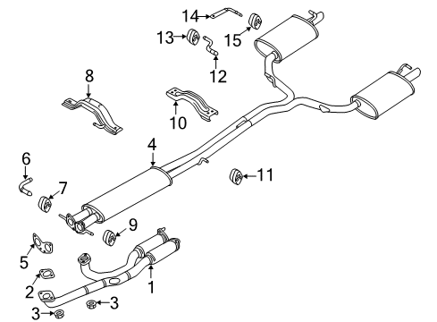 2019 Ford Police Interceptor Utility Exhaust Components Diagram 2