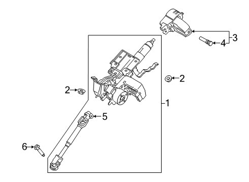 2022 Ford EcoSport Steering Column & Wheel, Steering Gear & Linkage Diagram 2