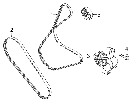 2002 Ford F-350 Super Duty V-BELT Diagram for CV6Z-8620-E