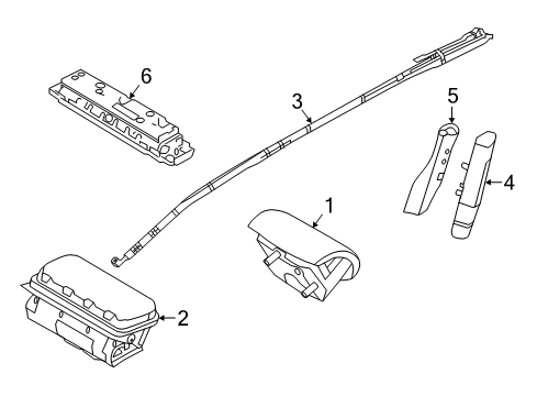 2019 Ford Police Interceptor Utility Air Bag Components Diagram 1