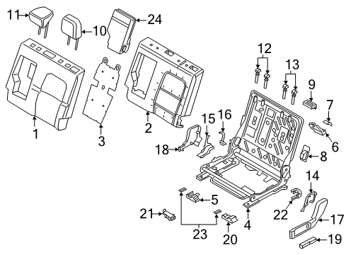 2020 Lincoln Corsair ARMREST ASY Diagram for LJ7Z-7867112-AQ