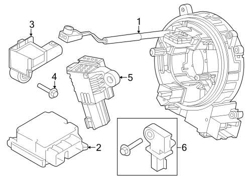 2024 Ford F-350 Super Duty Air Bag Components Diagram 2