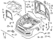 Diagram for 2024 Ford Mustang Hood Latch - KR3Z-16700-C