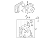 Diagram for Ford Maverick ABS Pump And Motor Assembly - PZ6Z-2C286-A