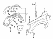 Diagram for 2020 Ford F-350 Super Duty Fender - LC3Z-16005-F