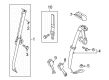 Diagram for 2021 Ford F-150 Seat Belt - ML3Z-16611B64-BC