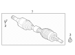 Diagram for 2023 Ford F-150 Lightning Axle Shaft - NL3Z-4K139-A