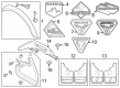 Diagram for 2021 Ford Bronco Emblem - M2DZ-16720-C